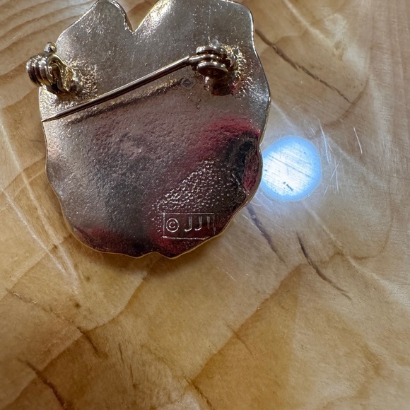 Vintage JJI frog brooch with pearl - Picture 3 of 3
